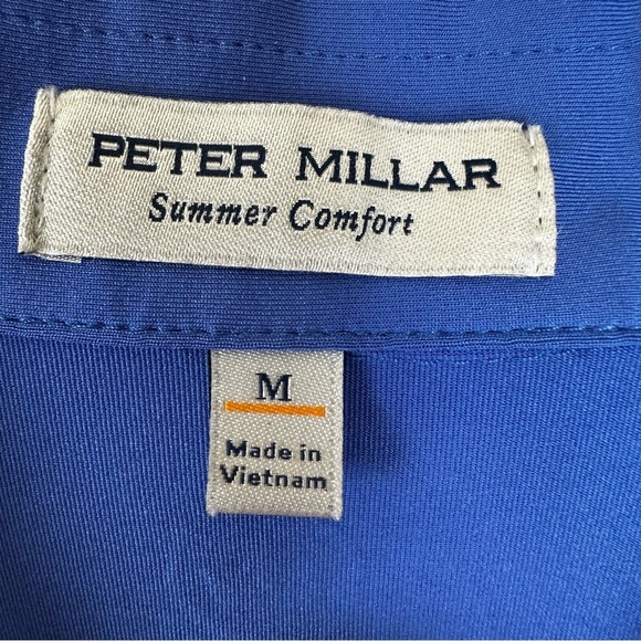 Peter Millar Performance Polo Summer Comfort Crown Sport - Network Logo Blue M - Picture 8 of 11